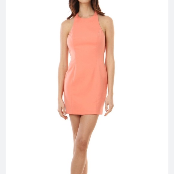JAY GODFREY BENIOFF MINI DRESS PAPAYA 6 - Picture 1 of 8